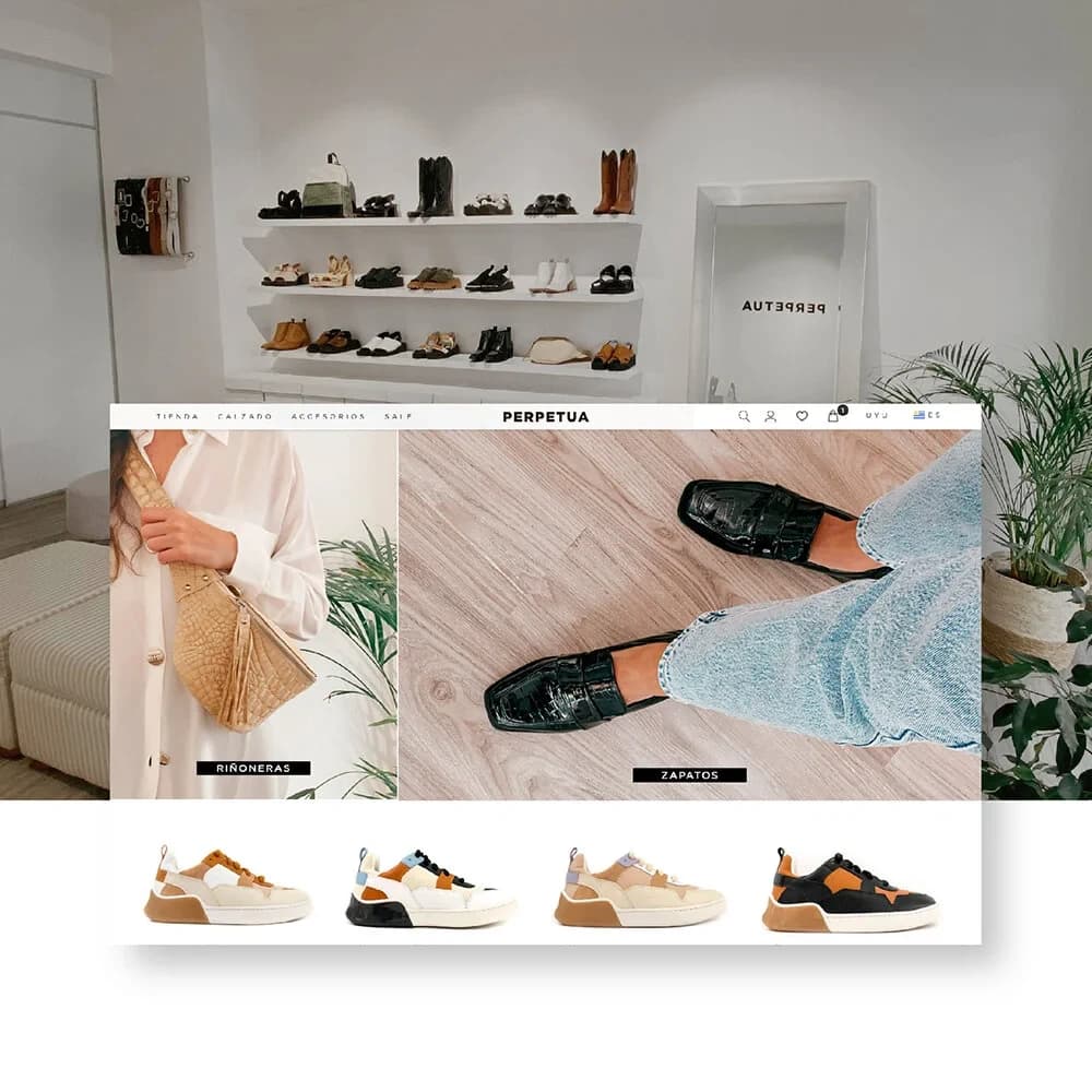 Perpetua's online store in front of its shop